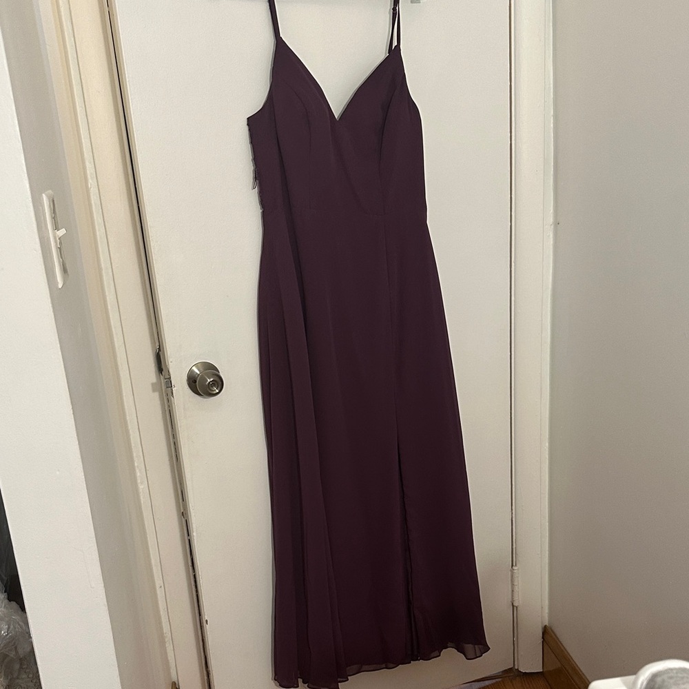 Azazie Deep Purple Maxi Dress